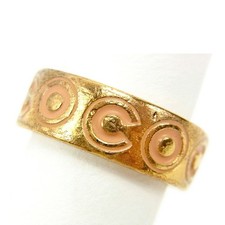 CHANEL COCO Mark Size 12 Gold Pink Ladies  Brand High Brand Vintage