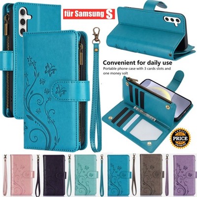 Handyhülle für Samsung S26 S25 S24 S23 S22 Ultra Plus Magnetic Brieftasche Leder