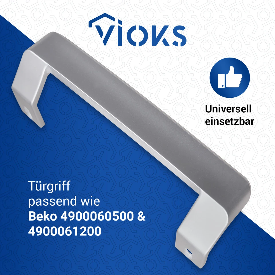 Türgriff passend wie Beko 4900061200 Griff silber 260mm für Kühlschrank - Bild 2 von 4