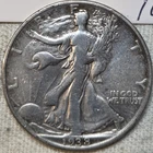 1938 D Walking Liberty Half Dollar Fine Details. Semi-Key True Auction Free Ship