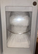 David's Bridal Strapless White Ball Gown Wedding Dress Beaded, Box  Cert