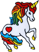 Unicorn Iron on Patch Applique Cartoon Cute Horse Fantasy Backpack Jacket Clothi