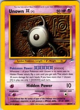 Unown [X] 030/105 Neo Destiny Pokemon LP Unlimited