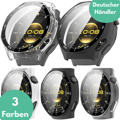 Hülle für Huawei Watch GT6 Pro 46mm Schutzglas Panzerfolie Display Screen Case