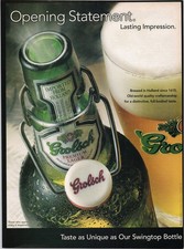 Grolsch Premium Lager Print Ad 2002 Swingtop Bottle Holland Beer