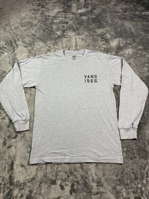 Vans Shirt Mens Small Gray Long Sleeve Off The Wall 1966 Original Customs Skate