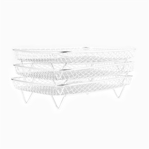 3x Stackable Baskets Shelf 3 Layers for Air Fryer Baking Cooking Accessories