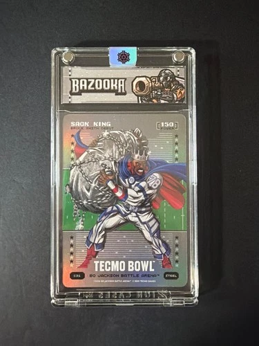 Sack King Bruce Smith Tecmo Bowl Bo Jackson Battle Arena Silver 150 Steel S31