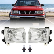 Dot Pair For Nissan Frontier 1998 1999 2000 2001 Headlight Assembly Set Wbulbs