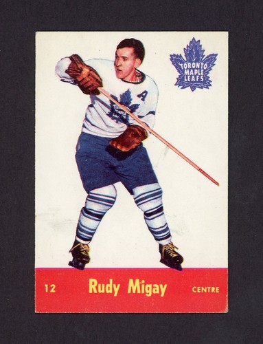 Rudy Migay #12 1955 Parkhurst Quaker Oats card