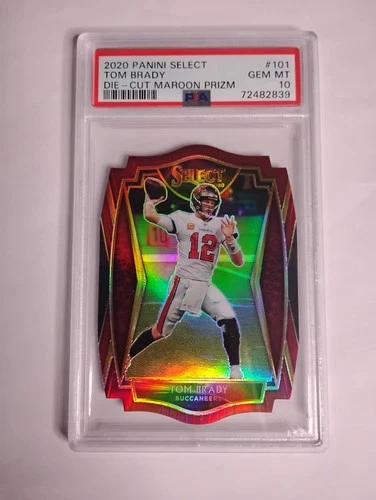 2020 panini select tom brady die-cut maroon prizm #101 PSA 10
