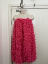 Fuchsia Colour Sleeveless Dress Floral Design, Perfect Condition