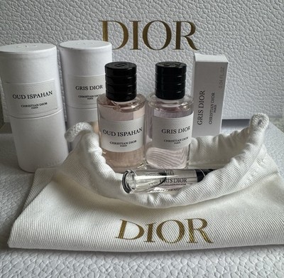 Dior Privee Luxury Travel Discovery Set w/Dior Pouch-Oud Ispahan & Gris Dior