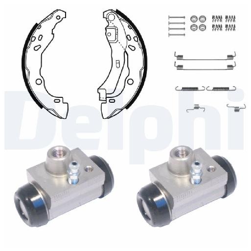 2X Bremsbackensatz Hinten FüR Dacia Duster HS 1.5 13 Bis 26 Delphi D7F710 K9K740-image
