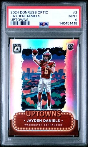 2024 Panini Donruss Optic Uptowns #2 Jayden Daniels PSA 9 Rookie RC