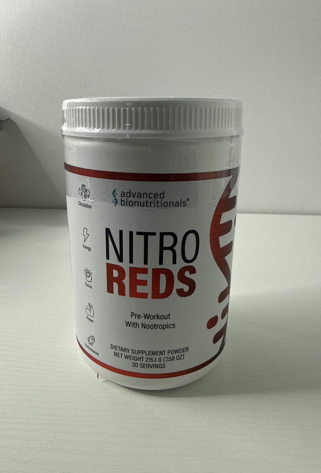 ADVANCED BIONUTRITIONALS Nitro Reds Pre-Workout Energy & Performance Formula -