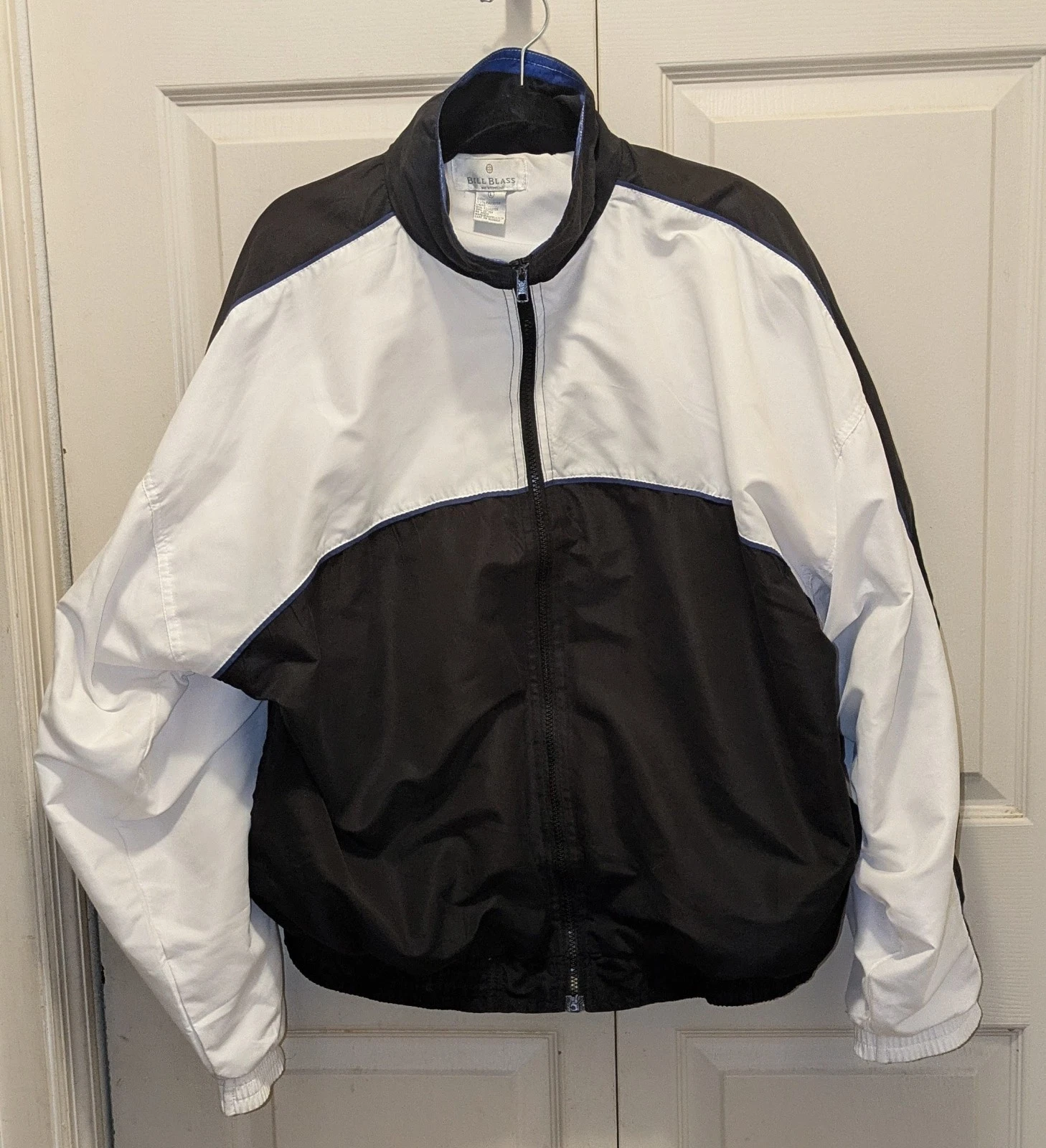 VTG Bill Blass Men's Lightweight Colorblock Windbreaker Full Zip Jacket Size L