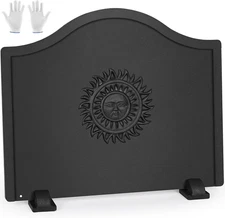 Fireback for Fireplace 24 Inches - Back Plates with Feets 24, Black 
