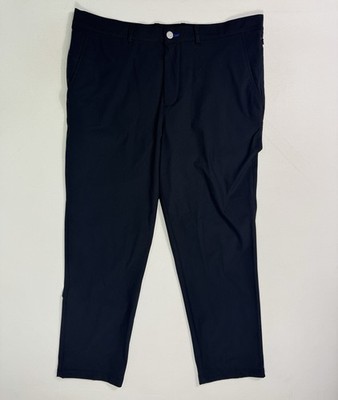 Twillory Mens 36x30 (37x27.5) Tailored Fit Performance Golf Chinos Black Pants