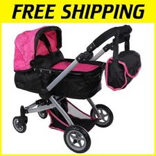 Convertible Seat Doll Buggy - Swiveling Wheels