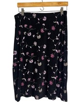 Colorful Floral Skirt L Cottage Whimsical Fairy Festival Boho Indie Folk Y2K 80s