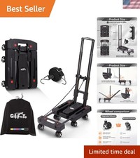 Folding Hand Truck Lightweight Hand Truck Dolly Foldable,Luggage cart with 6 ...