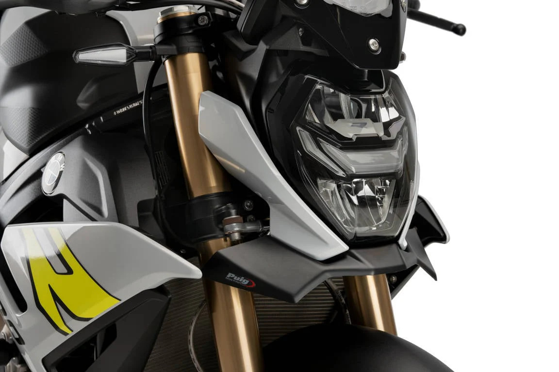 Puig Front Downforce Wings | Matte Black | BMW S1000R 2021>2024