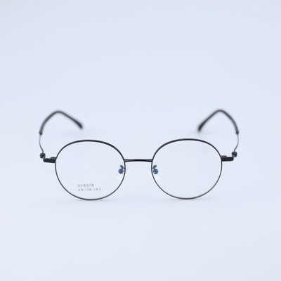 O'S OPTICAL Black Metal Round Eyeglasses Frame Lightweight Unisex XY8378