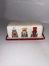 Kirkland Nutcracker butter dish 7”x3”
