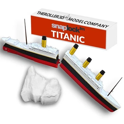 Titanic Toy Ship with Iceberg Scene Model Collectible History Gift for Fans - Image 1 of 4