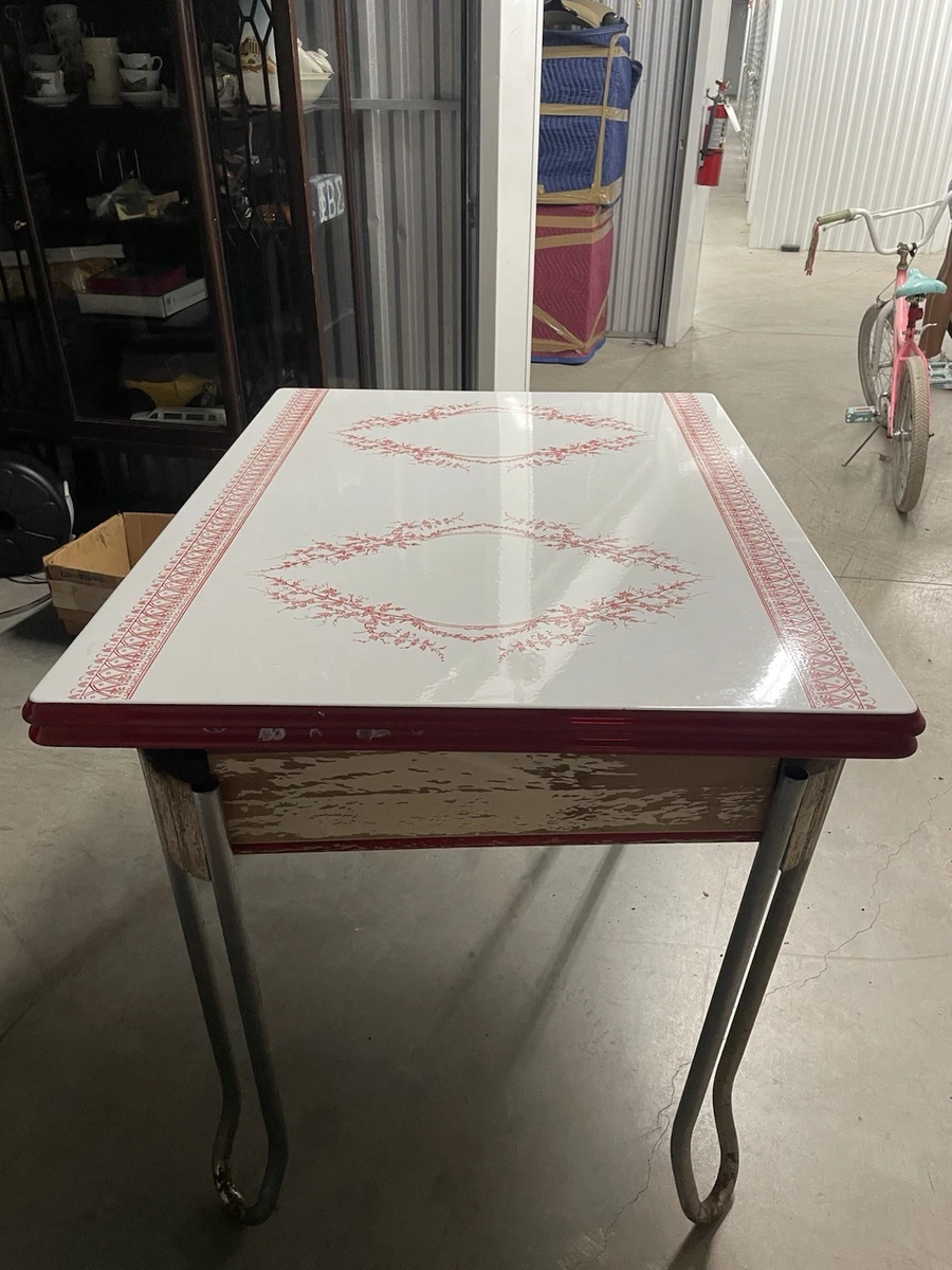 Porcelain Antique Tables Antique White 1920-1949 Time Period