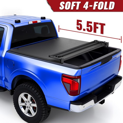 #ad #ad 5.5FT 4 Fold Tonneau Cover Truck Bed For 2015 2026 Ford F150 F 150 Waterproof $159.99