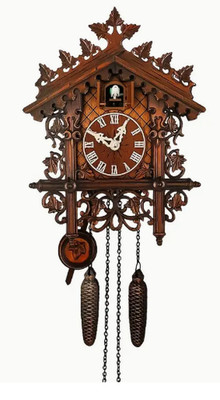 WALL CLOCK- Cuckoo Clock with Cuckoo Bird Chime, Auto Swing Pendulum, Mute