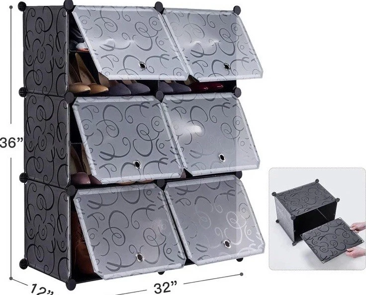 Zapatero 3 Niveles 28 Pares Gabinete Caja de Almacenamiento de Pie Organizador Gabinete Foto 4 de 4