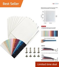 Photo Album Refill Pages Plastic 11x10.6 Inch Self Adhesive Scrapbook