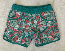 The North Face Board Shorts Girls XL 18 Teal Pink Swim Shorts Beach Pool Surf