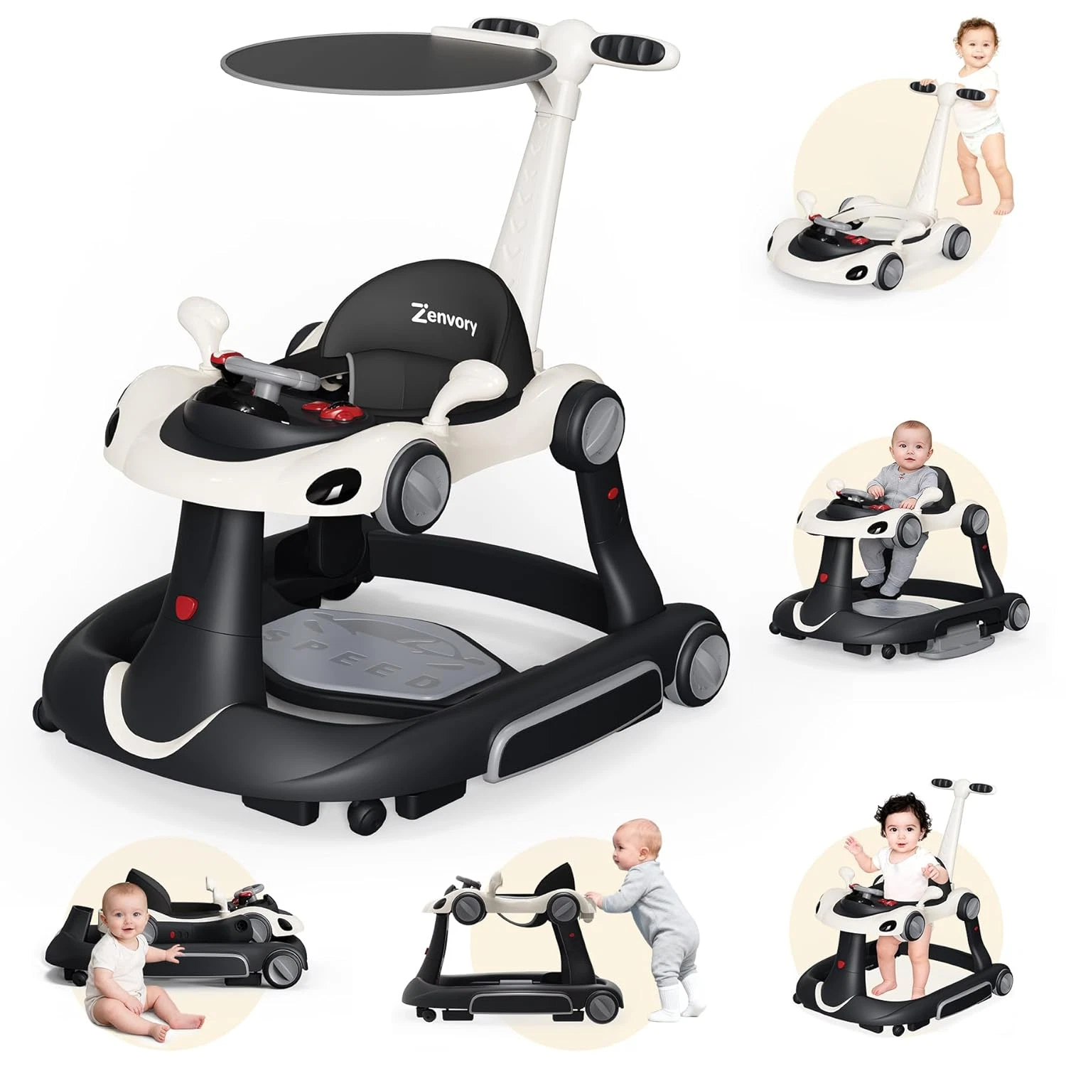 6-in-1 Foldable Baby Walker with Music, Lights & Adjustable Features
Opens in a new window or tab