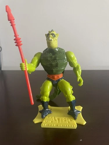 Vintage 1983 MOTU Whiplash Action Figure - 100% Complete Original Spear - He-Man