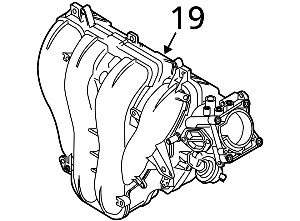 Colector de admisión de 2010 Mazda 3 2,0 L 12169311 Foto 4 de 4