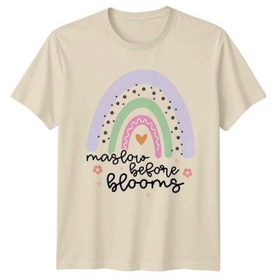Maslow Before Blooms Mental Health Rainbow Graphic T-Shirt