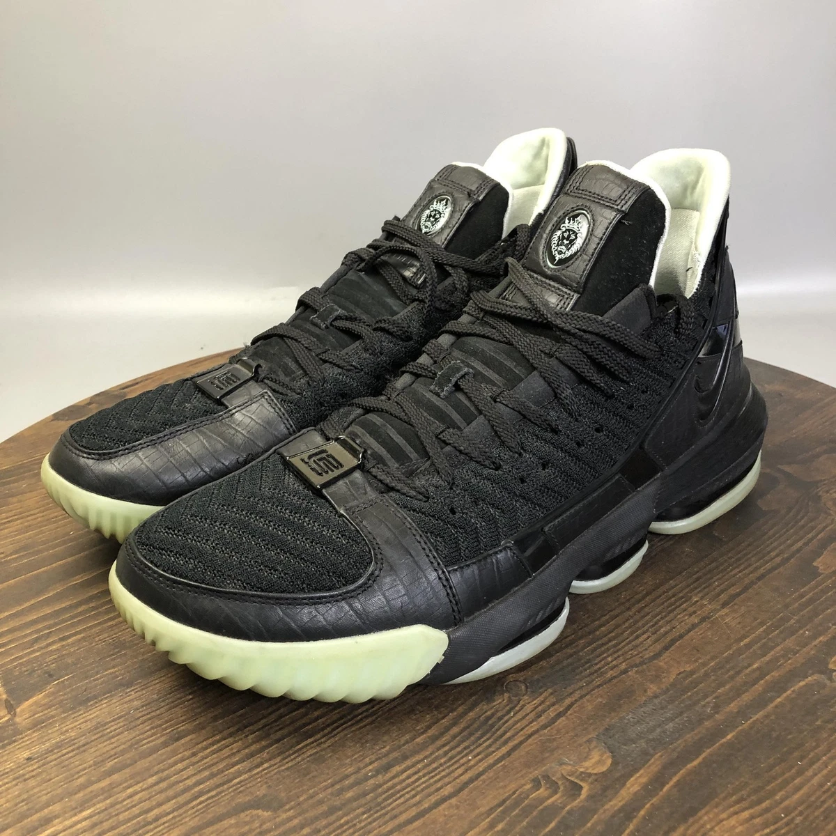 NIKE LEBRON 16 QS Glow Black Basketball Shoes Men’s Size 8.5 RARE CD2451-001 NIKE LEBRON 16 QS GLOW BLACK MENS BASKETBALL SHOES RARE  main image 3