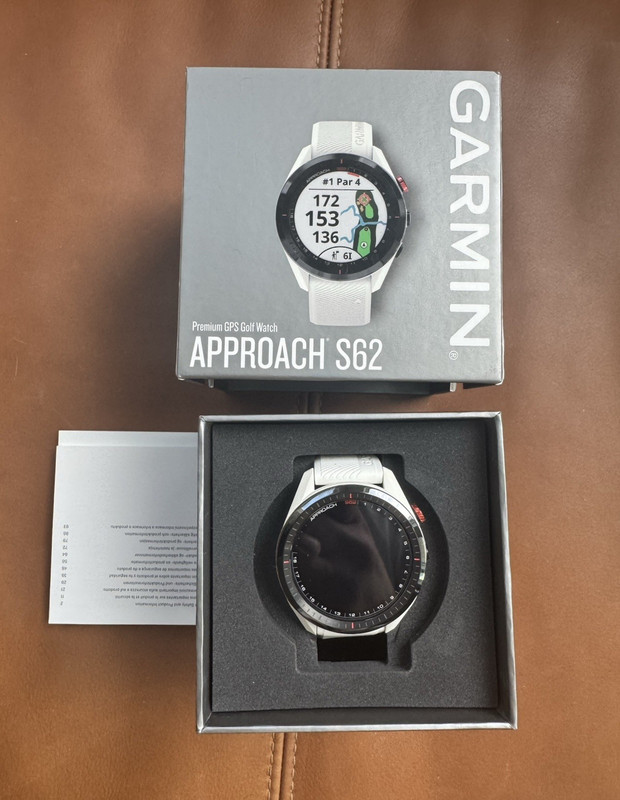 Garmin Approach S62 Golf GPS Watch White/Black Premium *NEW*