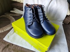 Hotter Womens Ellery Leather Navy Boots UK 7.5 EXF