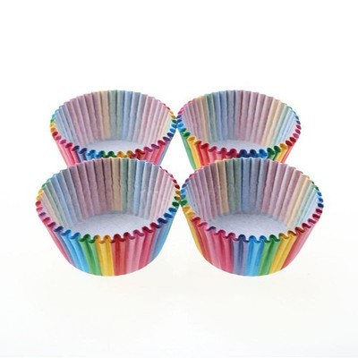 100pcs Rainbow Paper Muffin Cups Cupcake Liners Baking Supplies
