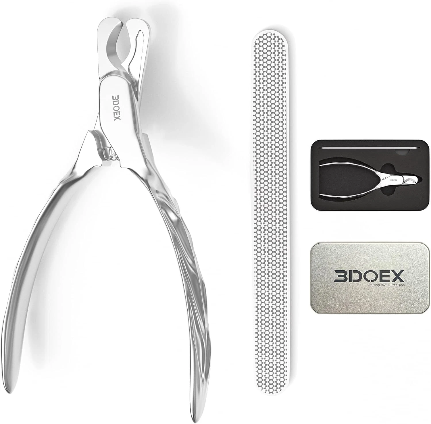 Professional Stainless Steel Dog Cat Nail Clippers & Trimmer Set, Sharp Blades f