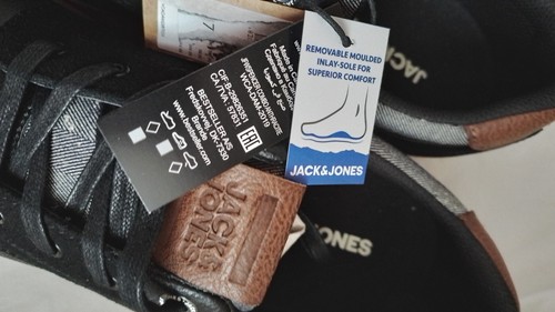 Jack & Jones Spencer Combo Antracita Negro Entrenadores Con Cordones Cómodos Para Hombre Talla 11 - Imagen 5 de 11