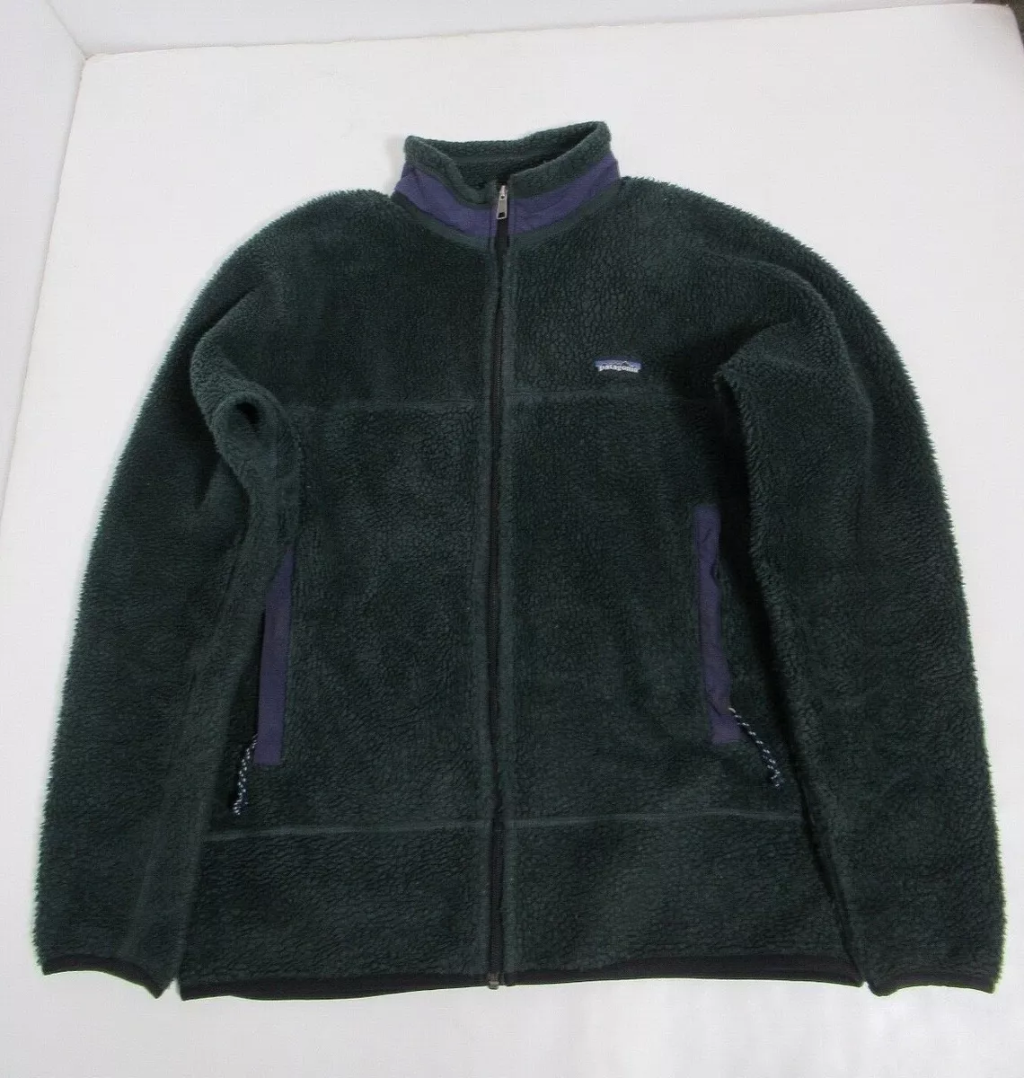 Patagonia Vintage 90s Retro X Fleece Jacket PEF 23053 Green Size XL Full Zip