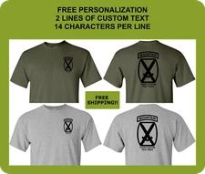 10th Mountain Division Shirt, US Army Custom Performance Shirt