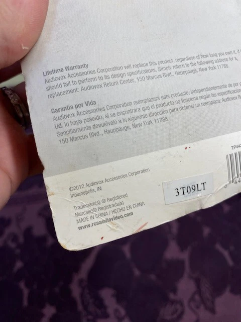 2012 RCA 50 Ft White Phone Line Cord TP443WHR White New Sealed - Image 3 of 3