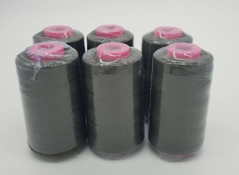 6 Big Spools Army Green Sewing Threads 6000 YARDS / Cone T27 S/2  Great Quality - Image 3 of 4